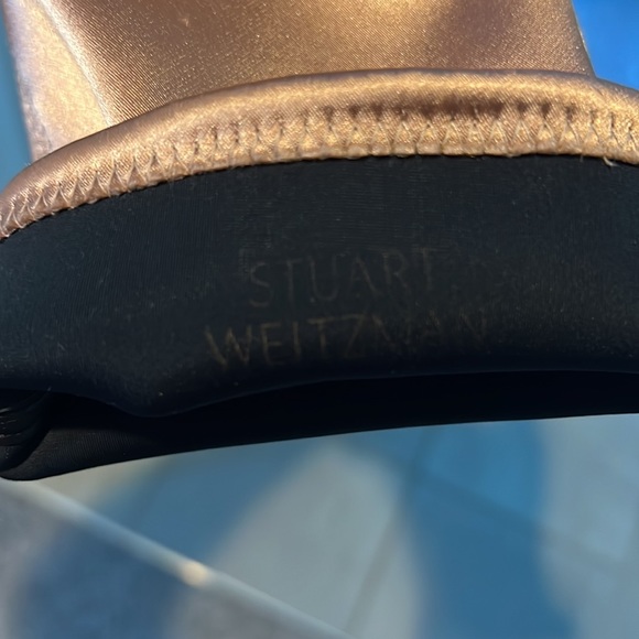 Stuart Weiztman Clinger Dusty Rose Satin Boots. Size 40. NWOT - Picture 9 of 10